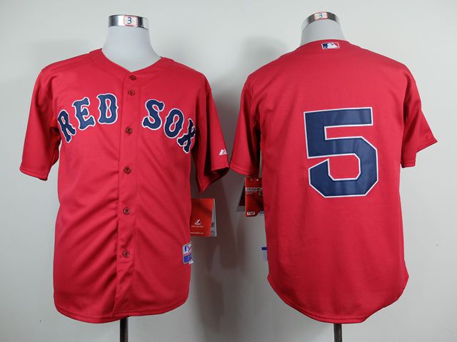 Men Boston Red Sox 5 Garciaparra Red MLB Jerseys1